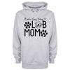 Busy Being A Lab Mama Grey Printed Hoodie