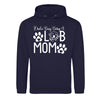 Busy Being A Lab Mama Navy Printed Hoodie
