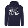 Busy Being A Lab Mama Navy Printed Hoodie