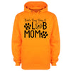 Busy Being A Lab Mama Orange Printed Hoodie
