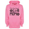 Busy Being A Lab Mama Pink Printed Hoodie