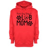 Busy Being A Lab Mama Red Printed Hoodie