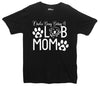 Busy Being a Lab Mom Black Printed T-Shirt