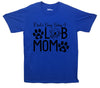 Busy Being a Lab Mom Blue Printed T-Shirt