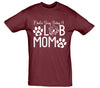 Busy Being a Lab Mom Burgundy Printed T-Shirt