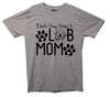 Busy Being a Lab Mom Grey Printed T-Shirt