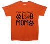Busy Being a Lab Mom Orange Printed T-Shirt