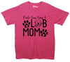 Busy Being a Lab Mom Pink Printed T-Shirt