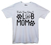 Busy Being a Lab Mom White Printed T-Shirt