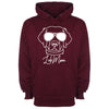 Labrador In Shades Lab Mom Burgundy Printed Hoodie