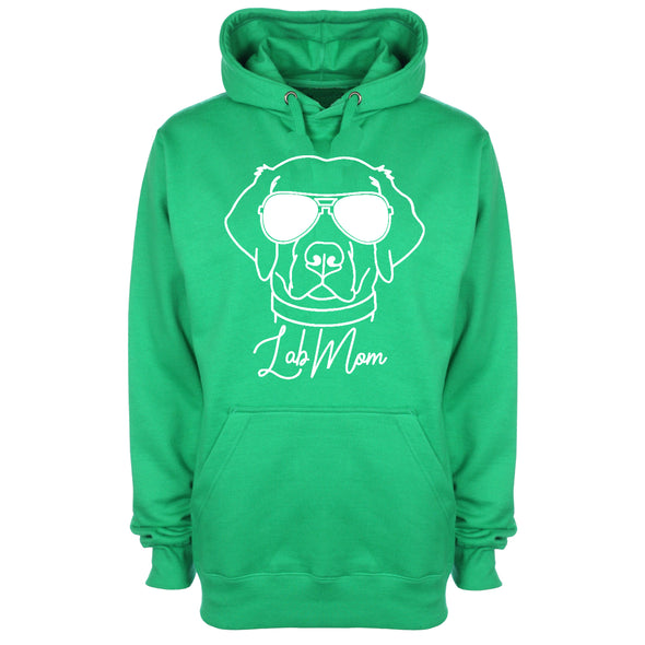 Labrador In Shades Lab Mom Green Printed Hoodie