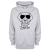 Labrador In Shades Lab Mom Grey Printed Hoodie
