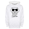 Labrador In Shades Lab Mom White Printed Hoodie