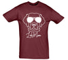 Labrador In Shades Lab Mom Burgundy Printed T-Shirt