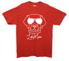 Labrador In Shades Lab Mom Red Printed T-Shirt