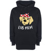 Cute Lab Mom Black Printed Hoodie