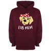 Cute Lab Mom Burgundy Printed Hoodie