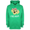 Cute Lab Mom Green Printed Hoodie