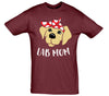 Cute Lab Mom Burgundy Printed T-Shirt