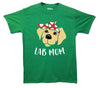 Cute Lab Mom Green Printed T-Shirt