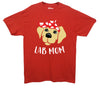 Cute Lab Mom Red Printed T-Shirt
