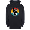 Colourful German Shepherd Black Printed Hoodie