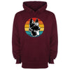 Colourful German Shepherd Burgundy Printed Hoodie
