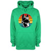 Colourful German Shepherd Green Printed Hoodie