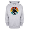 Colourful German Shepherd Grey Printed Hoodie