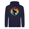 Colourful German Shepherd Navy Printed Hoodie