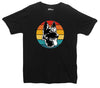 Colourful German Shepherd Black Printed T-Shirt