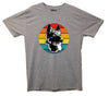 Colourful German Shepherd Grey Printed T-Shirt