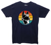 Colourful German Shepherd Navy Printed T-Shirt