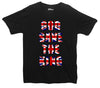 God Save The King Union Jack Black Printed T-Shirt