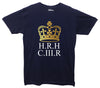 King Charles Gold Crown Coronation Navy Printed T-Shirt
