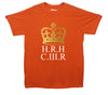King Charles Gold Crown Coronation Orange Printed T-Shirt