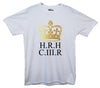 King Charles Gold Crown Coronation White Printed T-Shirt