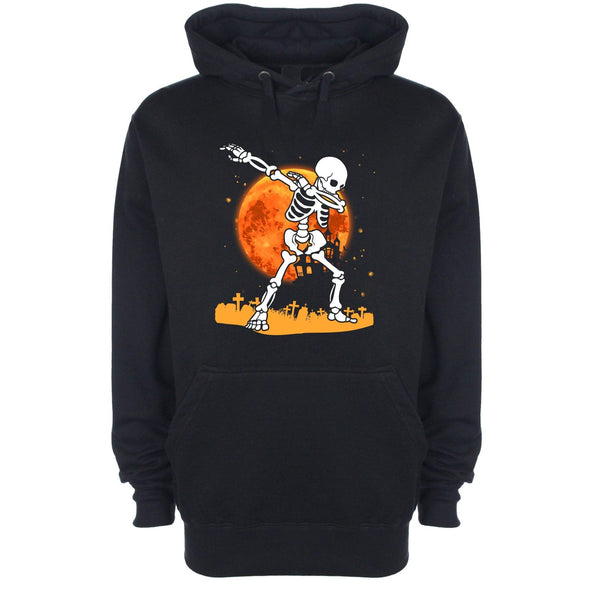 Halloween Skeleton Dab Printed Hoodie - Mr Wings Emporium 