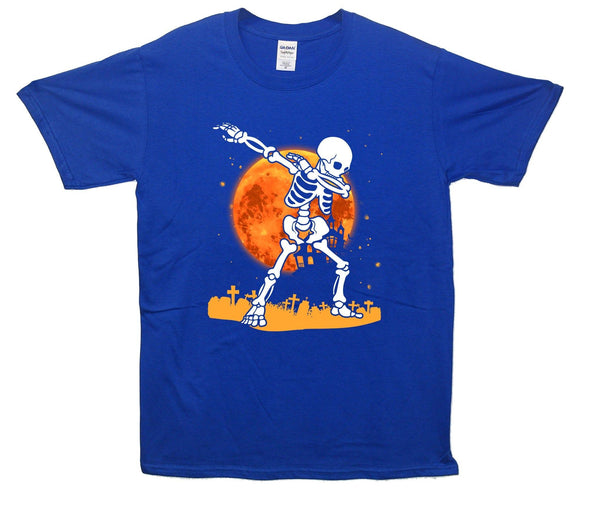 Halloween Skeleton Dab Printed T-Shirt - Mr Wings Emporium 