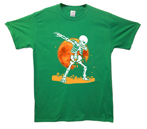 Halloween Skeleton Dab Printed T-Shirt - Mr Wings Emporium 
