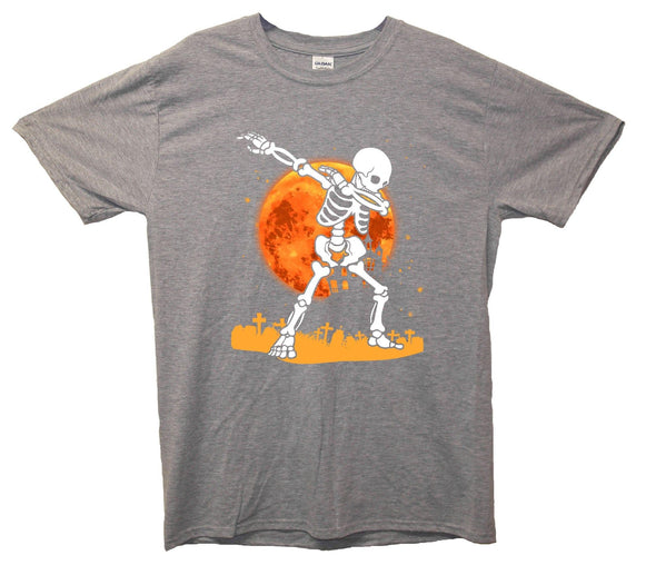 Halloween Skeleton Dab Printed T-Shirt - Mr Wings Emporium 