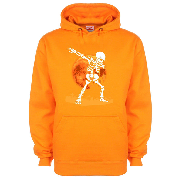 Halloween Skeleton Dab Printed Hoodie - Mr Wings Emporium 