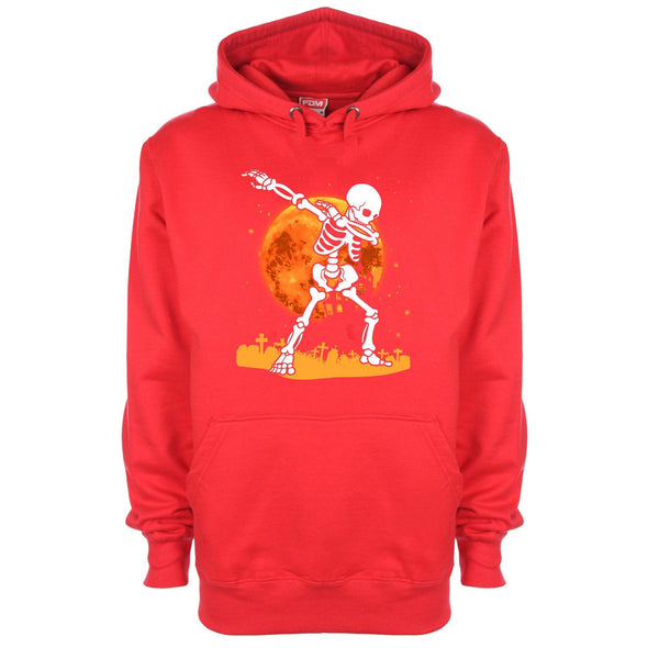 Halloween Skeleton Dab Printed Hoodie - Mr Wings Emporium 