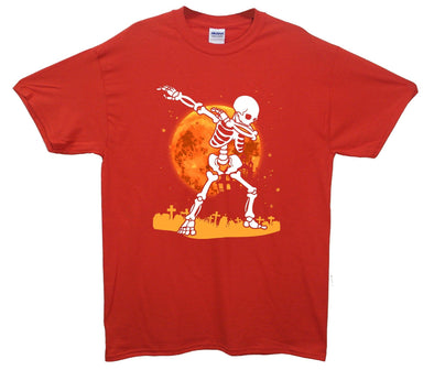Halloween Skeleton Dab Printed T-Shirt - Mr Wings Emporium 