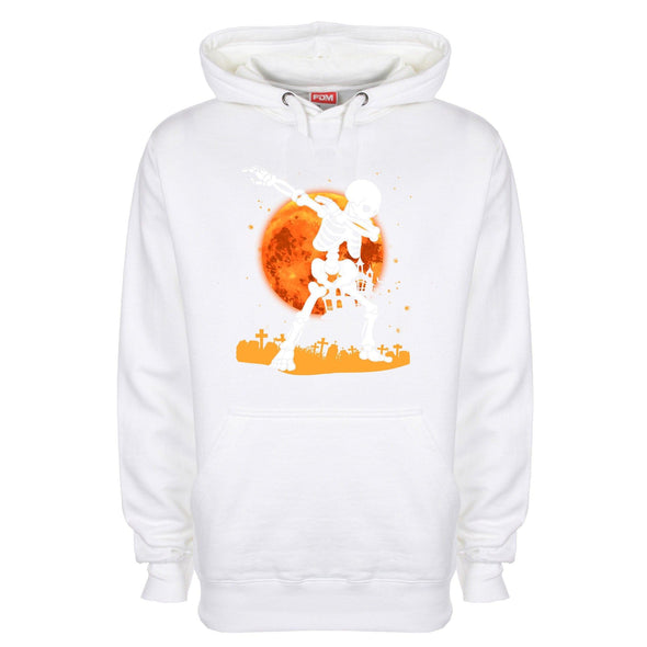 Halloween Skeleton Dab Printed Hoodie - Mr Wings Emporium 