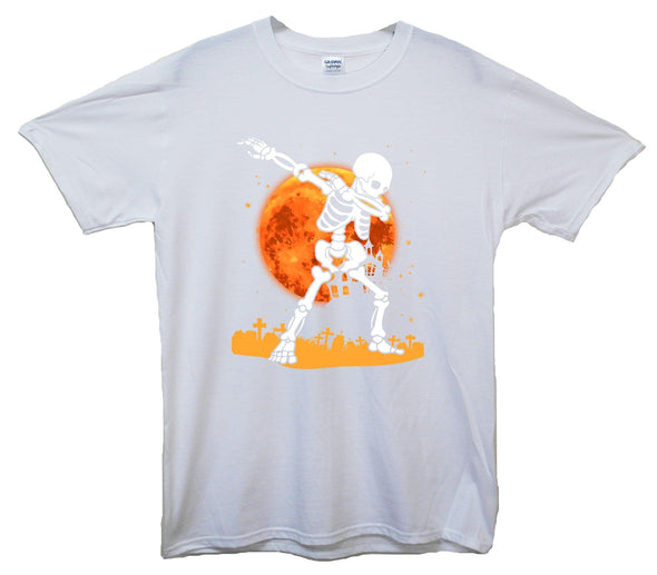 Halloween Skeleton Dab Printed T-Shirt - Mr Wings Emporium 
