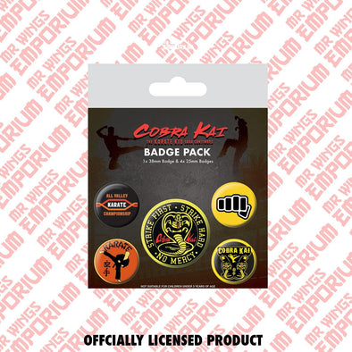 Cobra Kai Badge Pack - Mr Wings Emporium 