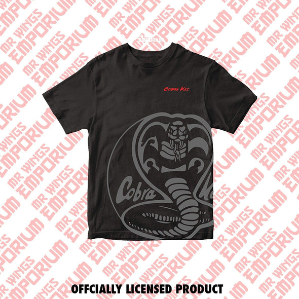 Black Cobra Kai Emblem T-Shirt - Mr Wings Emporium 