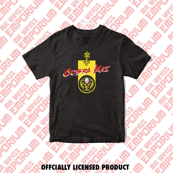 Black Cobra Kai Snake T-Shirt - Mr Wings Emporium 