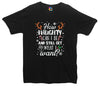 How Naughty Can I Be & Still Get What I Want Funny Christmas Printed T-Shirt - Mr Wings Emporium 